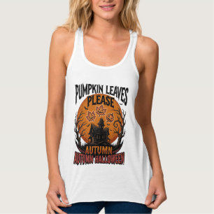 Herbst-Kürbis-Shirt mit Vintage-spooky-Herbstlaub Tank Top