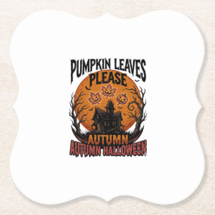 Herbst-Kürbis-Shirt mit Vintage-spooky Herbstlaub Untersetzer