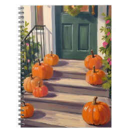 Herbst-Kürbis-Treppe | Herbstliches Erntedankfest Notizblock