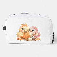 Herbst-Kürbis-Vögel-Makeup-Tasche