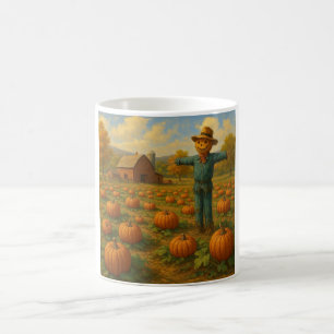 Herbst-Kürbisfeld & Vogelscheuche Kaffeetasse