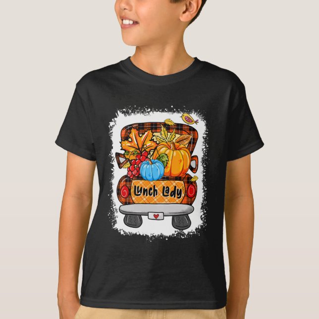 Herbst Kürbiskahn Lunch Lady Lover Thanksg T-Shirt (Vorderseite)