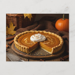 Herbst-Kürbiskuchen-Postkarte Feiertagspostkarte