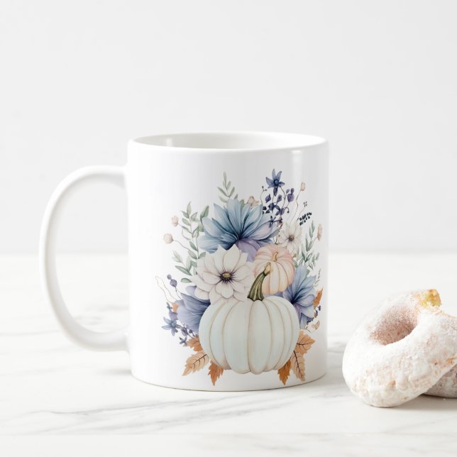 Herbst-Kürbisse  Kaffeetasse (Mit Donut)