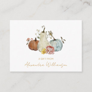 Herbst Kürbisse Personalisierter Name Ein Geschenk Begleitkarte