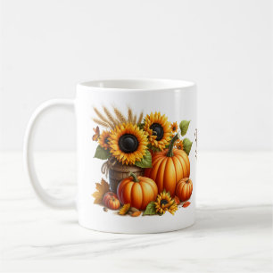 Herbst-Kürbisse & Sonnenblumen Kaffeetasse