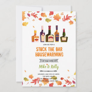 Herbst-Lager der Einladung zur Bar-Hauswärmung