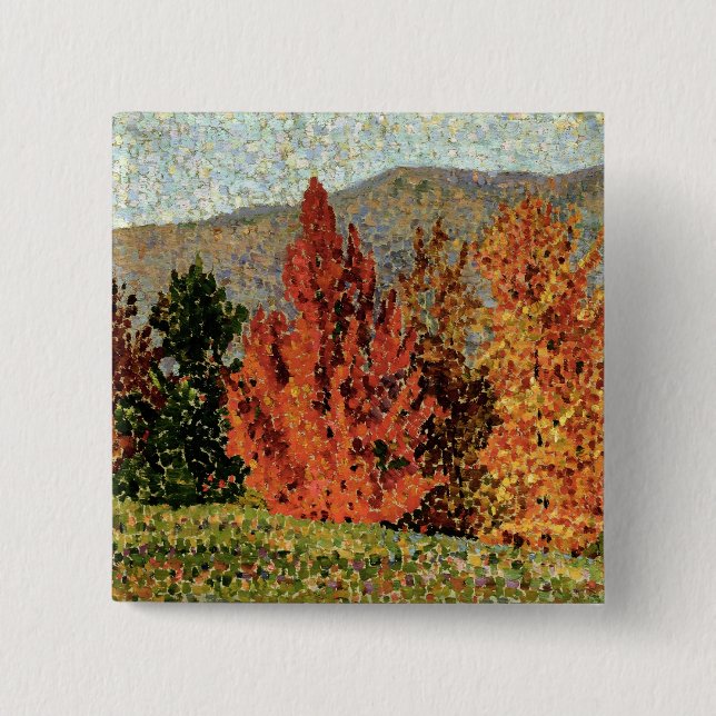 Herbst-Landschaft, c.1903 (Öl auf Leinwand) Button (Vorderseite)