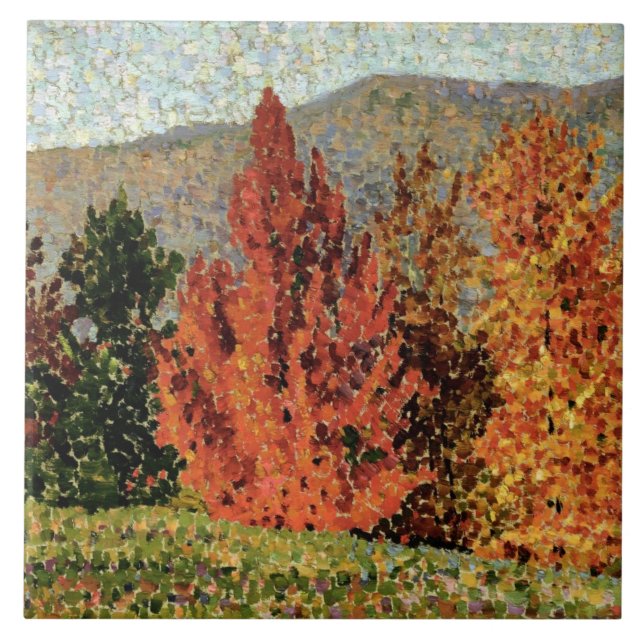 Herbst-Landschaft, c.1903 (Öl auf Leinwand) Fliese (Vorderseite)