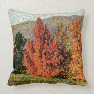 Herbst-Landschaft, c.1903 (Öl auf Leinwand) Kissen