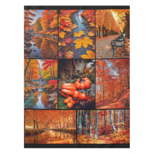 Herbst Landschaft Foto Collage Kunst Tischdecke