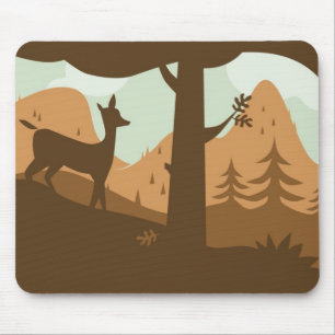 Herbst-Landschaft mit Rotwild Mousepad