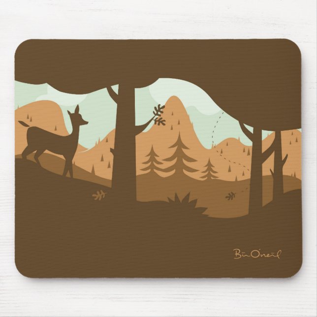 Herbst-Landschaft Mousepad (Vorne)