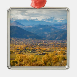 Herbst-landschaftliche Ansicht Boulders Colorado Ornament Aus Metall