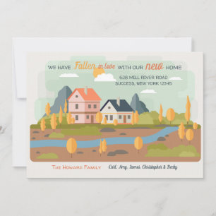 Herbst-Landschaftsbewegliche Mitteilung Einladung