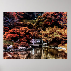 Herbst Landschaftsbild Foto Park Poster