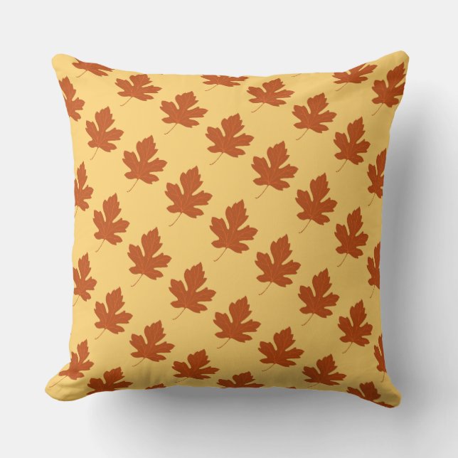 Herbst lässt Akzent Pillow Kissen (Vorderseite)