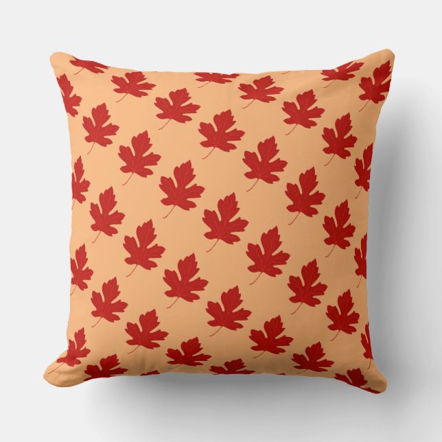 Herbst lässt Akzent Pillow Kissen (Vorderseite)