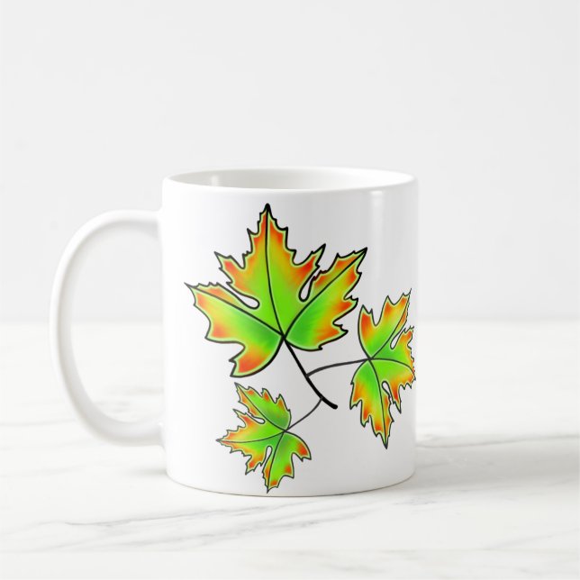 Herbst lässt eleganten Fall botanisch Kaffeetasse (Links)