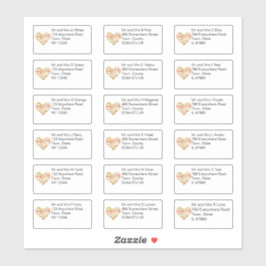 Herbst lässt Herz, Name und Adresse Aufkleber