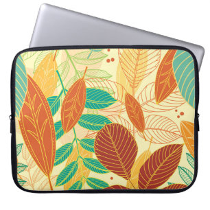 Herbst lässt nahtloses Muster Laptopschutzhülle