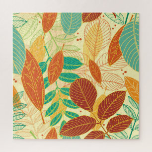 Herbst lässt nahtloses Muster Puzzle