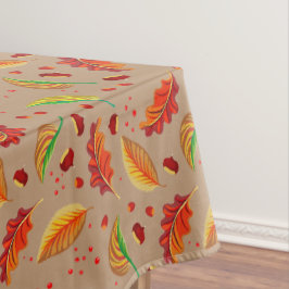 Herbst lässt Nüsse Kastanien Muster Eleganter Fall Tischdecke