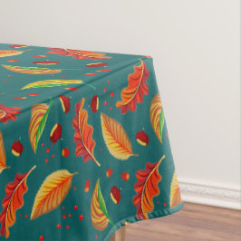 Herbst lässt Nüsse Kastanien Muster Eleganter Fall Tischdecke