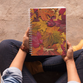 Herbst lässt Personalisierte Spirale Notizbuch