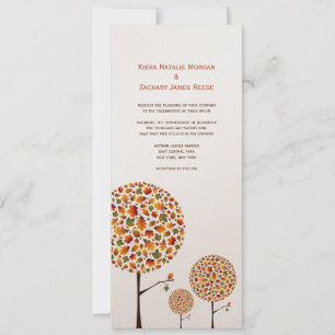 Herbst lässt Pop Tree Custom Wedding Einladung