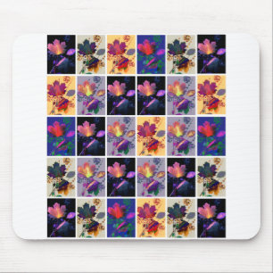 Herbst lässt rustikales Patchwork Quilt Collage Mousepad