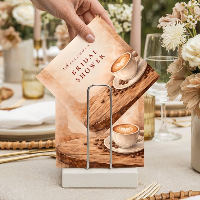 Herbst-Latte-Liebe Brautparty Serviette (Von Creator hochgeladen)