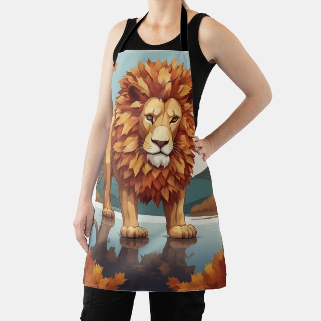 Herbst Leaves Male Lion Schürze (InSitu)