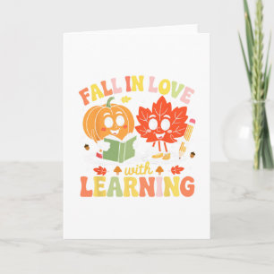 Herbst-Lehrer-Shirt Thanksgiving - Verliebe dich i Karte