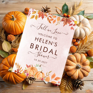 Herbst Liebe Boho Pumpkin Brautparty Willkommen Fotodruck