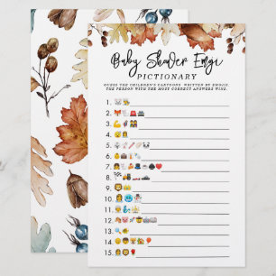 Herbst Liebe Herbst Kinderdusche Emoji Spiel
