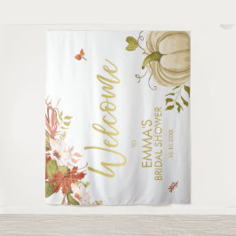 Herbst Liebe Hintergrund Banner Herbst Gold Pumpki Wandteppich