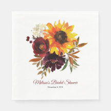 Herbst Liebe Mittagessen Sized Party Napkin