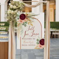 Herbst Liebe Pampas Blumenladen Brautparty Willkom