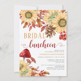 Herbst Liebe Pilz Sonnenblumen Bridal Luncheon Einladung