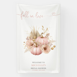 Herbst Liebe Pink Boho Pumpkin Begrüßungszeichen Banner
