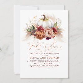 Herbst Liebe Probe Abendessen Rost Blume Pumpkin Einladung