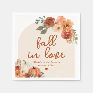 Herbst Liebe Pumpkin Boho Brautparty Serviette
