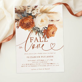 Herbst Liebe Terracotta Pampas Boho Brautparty Einladung