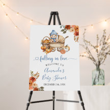 Herbst Liebesbär Baby Shower Willkommen