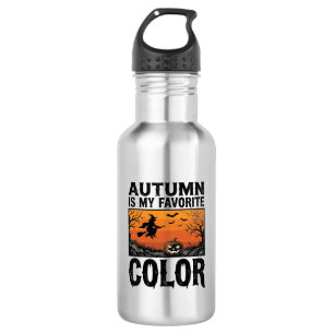 Herbst Lieblingsfarbe Halloween-Kürbis-Vektor Des Edelstahlflasche