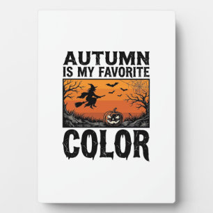 Herbst Lieblingsfarbe Halloween Kürbis Vektor Des Fotoplatte