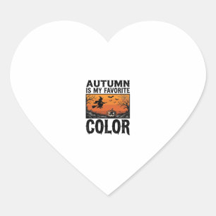 Herbst Lieblingsfarbe Halloween Kürbis Vektor Des Herz-Aufkleber