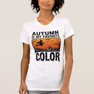 Herbst Lieblingsfarbe Halloween Kürbis Vektor Des T-Shirt