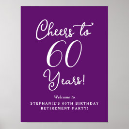 Herbst Lila für 60 Jahre Ruhestand Poster